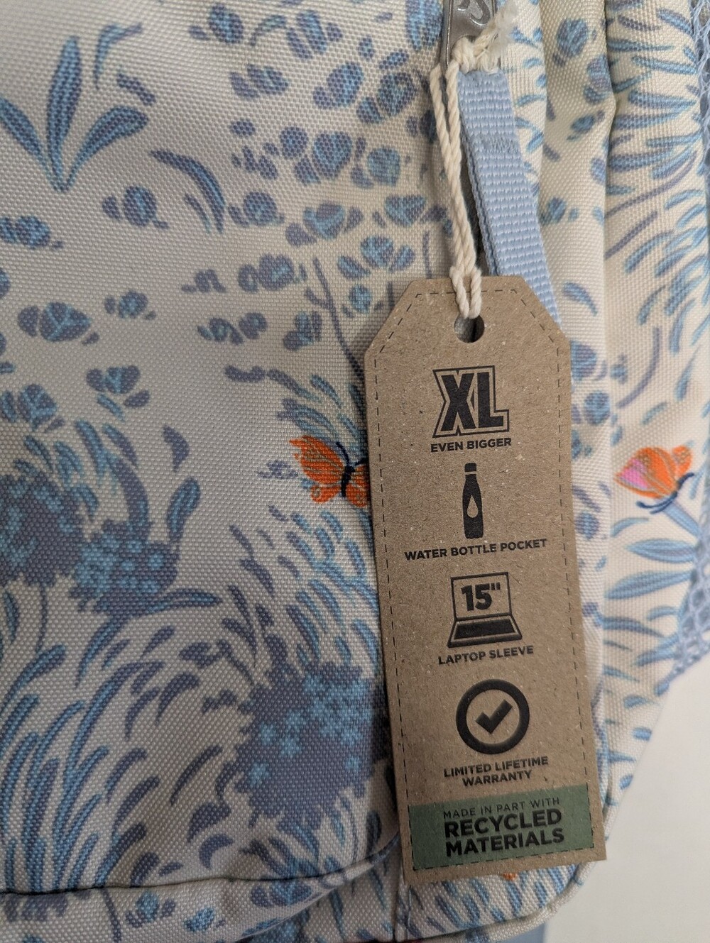NWT Jansport Big Student Fluttering Fields Backpack - Picture 3 of 7
